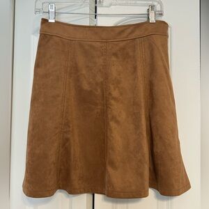LOFT ‘suede’ tan mini skirt, size 2